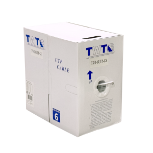 TWT UTP cable, 4 pairs, category 6, PVC, grey, 305 m